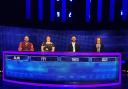 Alan, far left, lines up alongside his fellow contestants on The Chase.