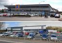 Aldi have said they are looking to hire at their Irvine (top) and Cumnock (below) stores in particular.