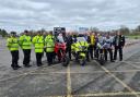 Road safety and police officers joined council representatives and the bikers at the event