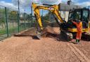 Work is well under way on upgrading the Thornhouse Avenue tennis courts