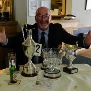 Gordon Clelland with his trophies