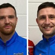 Meadow’s new signings Keir Milliken (left) and Willie Lyle (right).Picture Credit: Irvine Meadow/ Laura McLaughlin