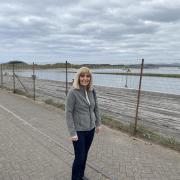 SNP Group Leader Marie Burns reflects on the election campaign at Irvine Harbour. Photo: Stewart McConnell