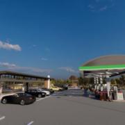 An artist's impression of what the planned service station may look like