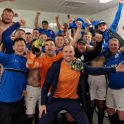 Irvine Rangers SC celebrate their win in the ‘Sunday League Old Firm’. Credit: Dylan Sargent