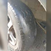 North Ayrshire police share image of ridiculous bald tyre
