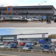 Aldi have said they are looking to hire at their Irvine (top) and Cumnock (below) stores in particular.