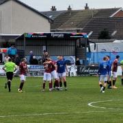 Petershill celebrate going 1-0 up on Saturday. Credit: Petershill
