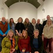 The Open Studios team at the launch of the exhibition in Ayr