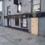 The Crown has been boarded up