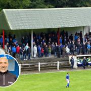 Irvine Meadow boss Kevin Deeney (inset) says his side let the fans down on Saturday.