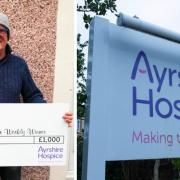 Norman won £1,000 in the Hospice lottery