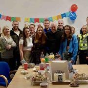 Colleagues, friends and family gathered to celebrate Irvine police officer Sgt Alistair Carswell's retirement