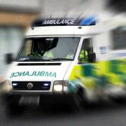 A man and woman were taken to Crosshouse by ambulance