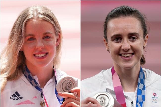 Keely Hodgkinson, left, and Laura Muir