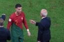 Portugal’s Cristiano Ronaldo and coach Fernando Santos