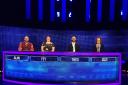 Alan, far left, lines up alongside his fellow contestants on The Chase.