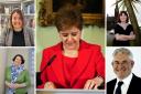 North Ayrshire SNP politicians - Ruth Maguire MSP (top left), Dr Philippa Whitford MP (bottom left), Kenneth Gibson MSP (bottom right) and Patricia Gibson MP (top right), have all expressed their shock at the First Minister's (middle) announcement.
