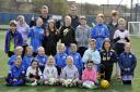 Having some Easter fun during the girls football camp at Kilwinning Sports Club