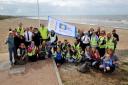 The Coastwatch team and volunteers at a beach litter pick in 2020