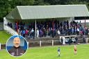 Irvine Meadow boss Kevin Deeney (inset) says his side let the fans down on Saturday.