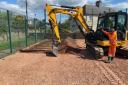Work is well under way on upgrading the Thornhouse Avenue tennis courts