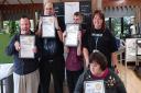 The Trindlemoss group with their awards