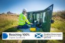 R100 project was launched in 2017 with a target to bring superfast broadband to every home and business in Scotland by 2021