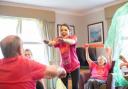 Cumbrae Lodge residents taking part in an exercise session