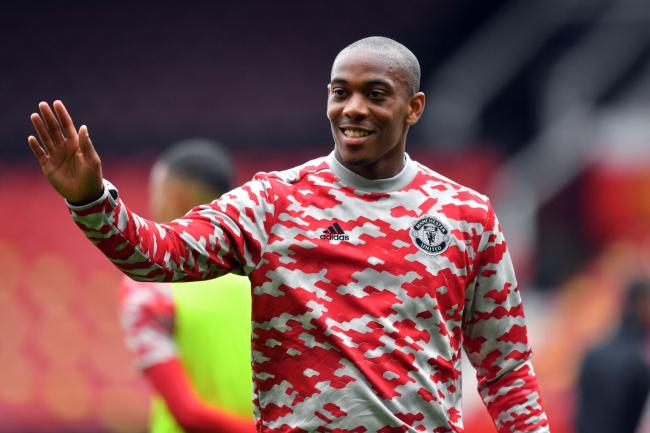 Manchester United’s Anthony Martial waves ahead of a pre-season friendly