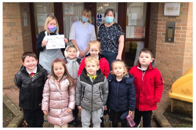 Kilwinning school pupils paid a visit to sheltered housing