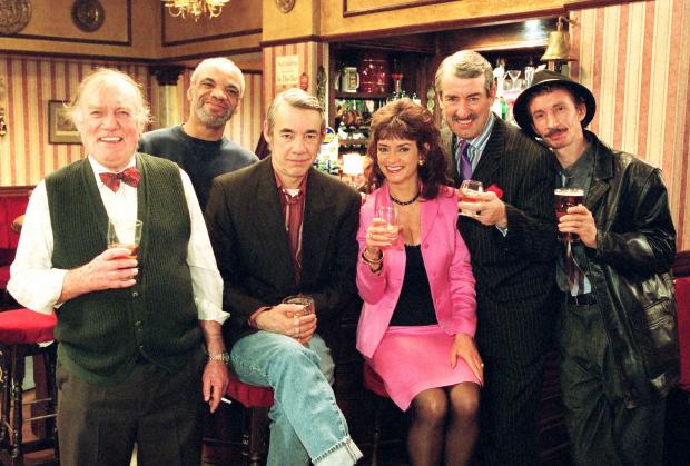 Irvine Times: Some cast members from Only Fools And Horses, including Patrick Murray on the right hand side (BBC/PA)