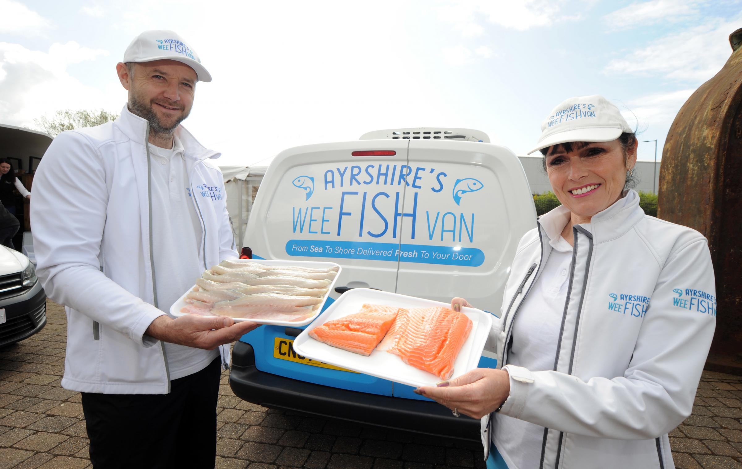Ayrshire’s wee fish van, Douglas Mackenzie and Bernadette McQuade.