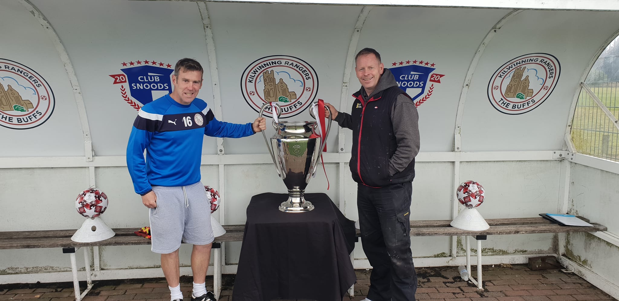 Champions League trophy visits Kilwinning Sports Club
