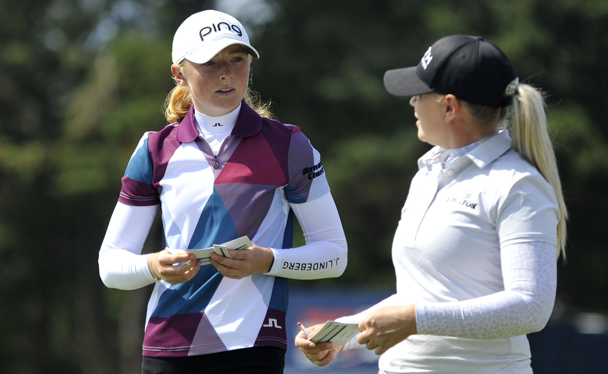 Ayrshire&rsquo;s own Louise Duncan, left and, below, Lydia Ko on the 18th