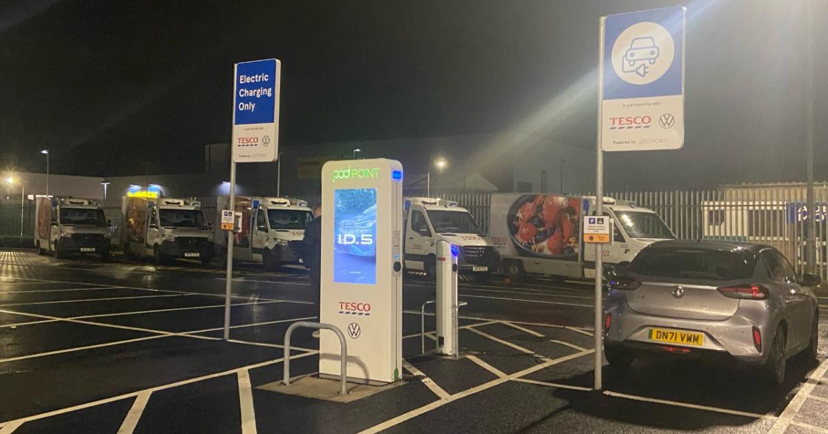 Tesco Irvine: Retrospective planning permission granted for electric car charging points
