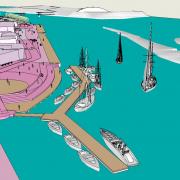 An artist impression of how the harbourside could look