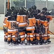 North Ayrshire Ice Hockey club members huddle up
