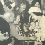 Queen Elizabeth II in her visit to Irvine.