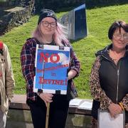 Campaigners against the Irvine incinerator currently being built at Oldhall