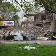 Demolition work has now begun on the old Ayrshire Central Hospital maternity building.