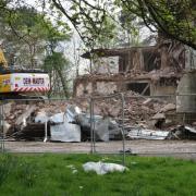 Demolition of the old Ayrshire Central Hospital maternity buildings began in April of this year
