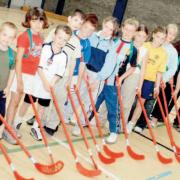 Youngsters practiced hockey skills at Irvine Royal Academy’s 2003 summer sports programme