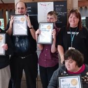 The Trindlemoss group with their awards
