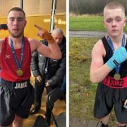 Boxers Jamie, left and TJ won gold medals