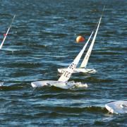 Radio controlled yachts in action