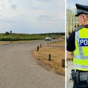 Locals had reported that a car park near Irvine Beach park had been cordoned off by police.