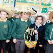 St Winning's pupils show off their Easter hats in 2004
