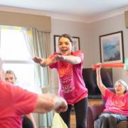 Cumbrae Lodge residents taking part in an exercise session