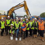 The groundbreaking ceremony at the Stanecastle site